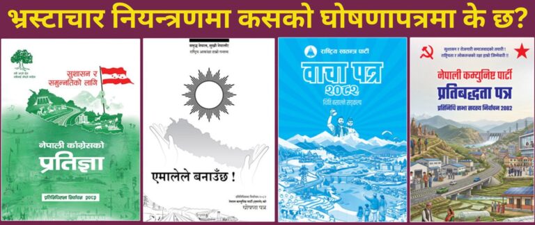 घोषणापत्रमा कहाँ छन् भ्रष्टाचार नियन्त्रण सम्बन्धी एजेन्डा ?