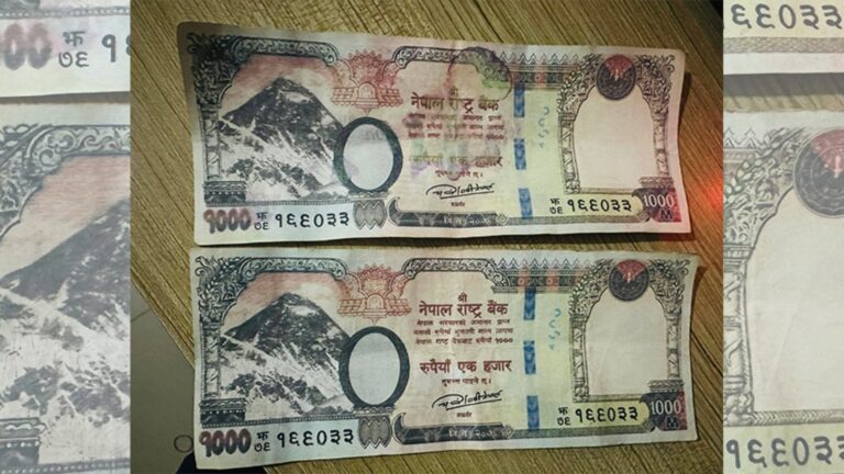 बागलुङमा एउटै नम्बरका हजार रुपैयाँका नक्कली नोट भेटिनु नगद अर्थतन्त्रको गम्भीर समस्या